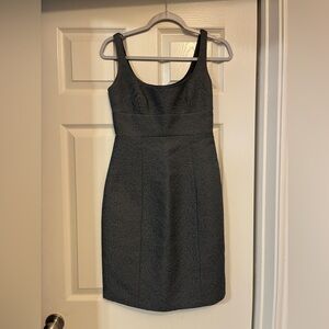 Elie Tahari Charcoal Textured Midi Dress